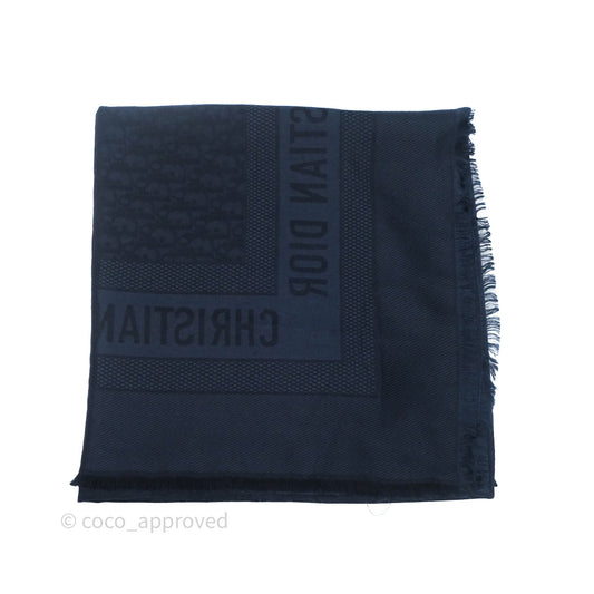 Christian Dior Logo Navy Scarf