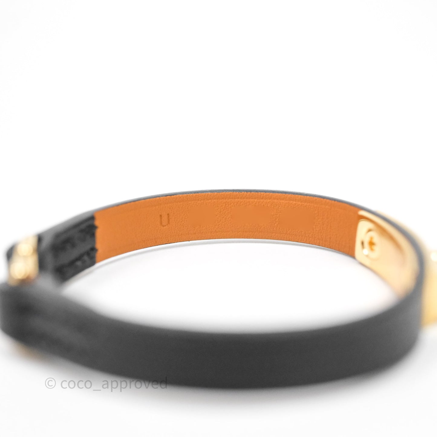 Hermès Rivale Mini Bracelet Noir Swift Gold Hardware