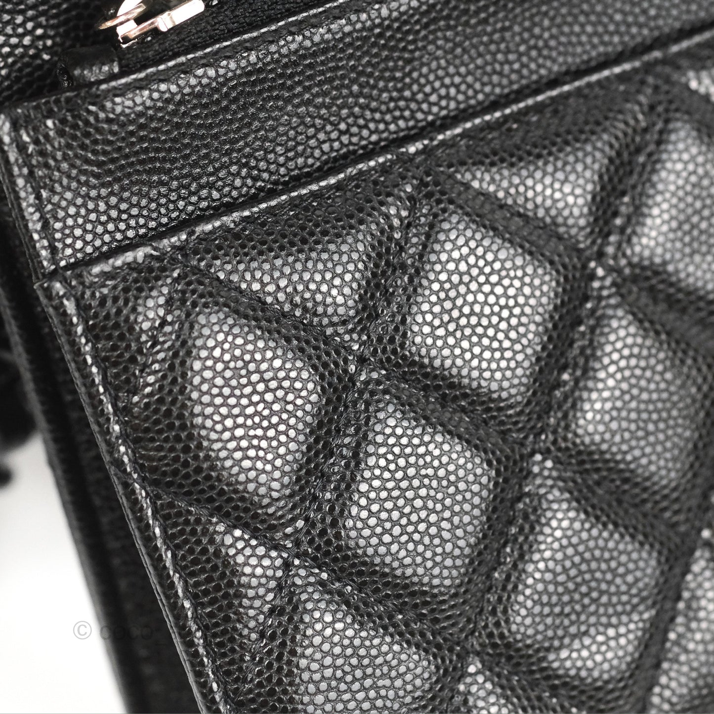Chanel Quilted So Black Wallet on Chain WOC Caviar Incognito Hardware