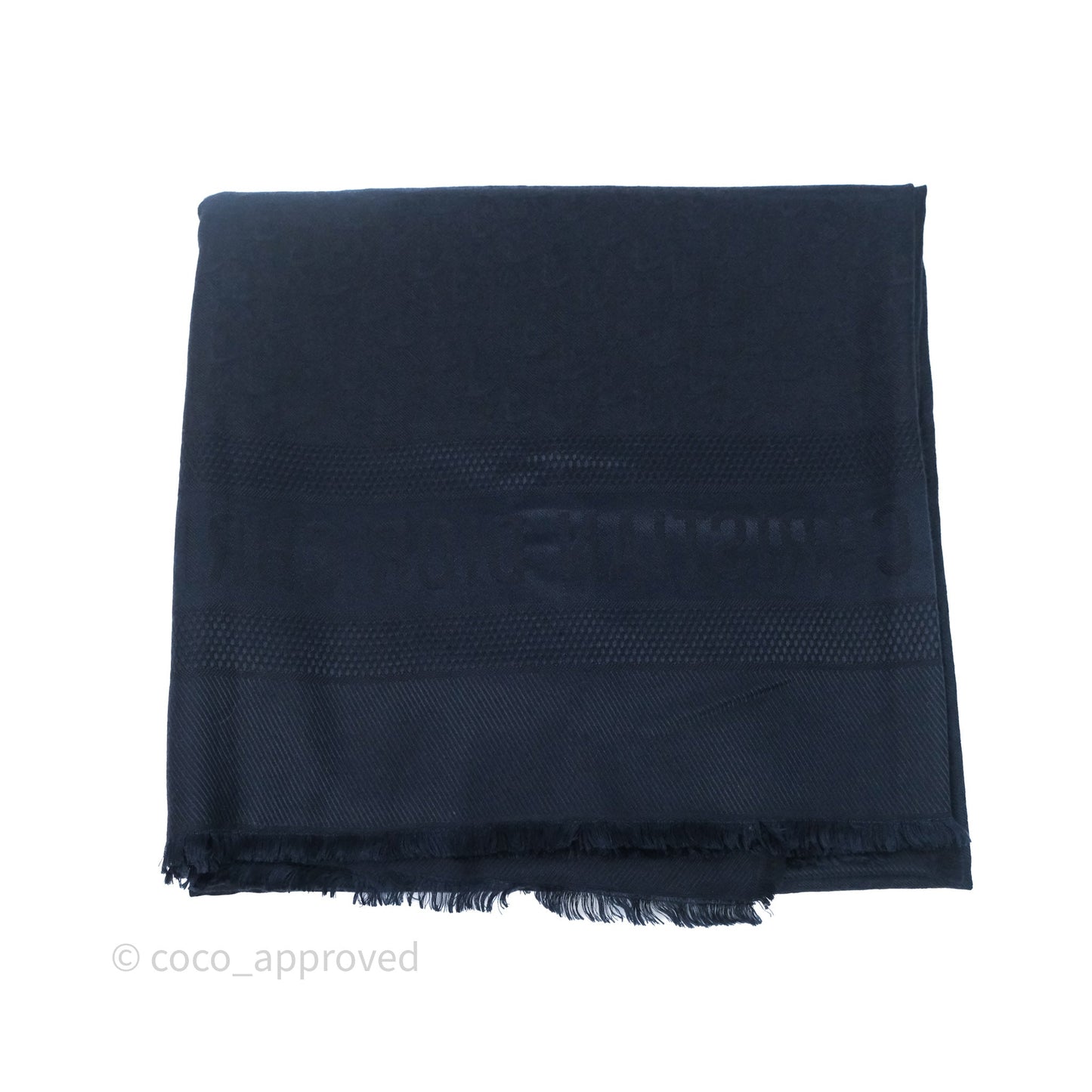 Christian Dior Logo Navy Scarf