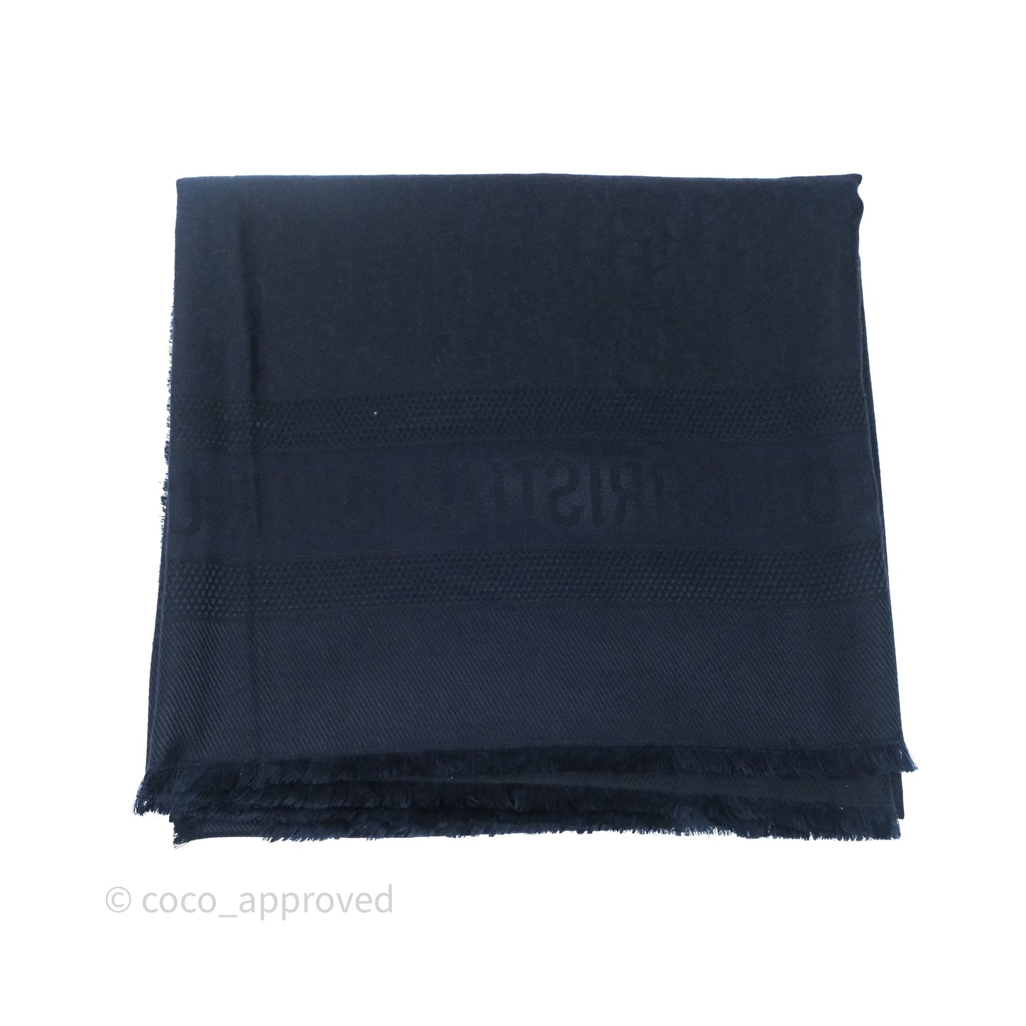 Christian Dior Logo Navy Scarf