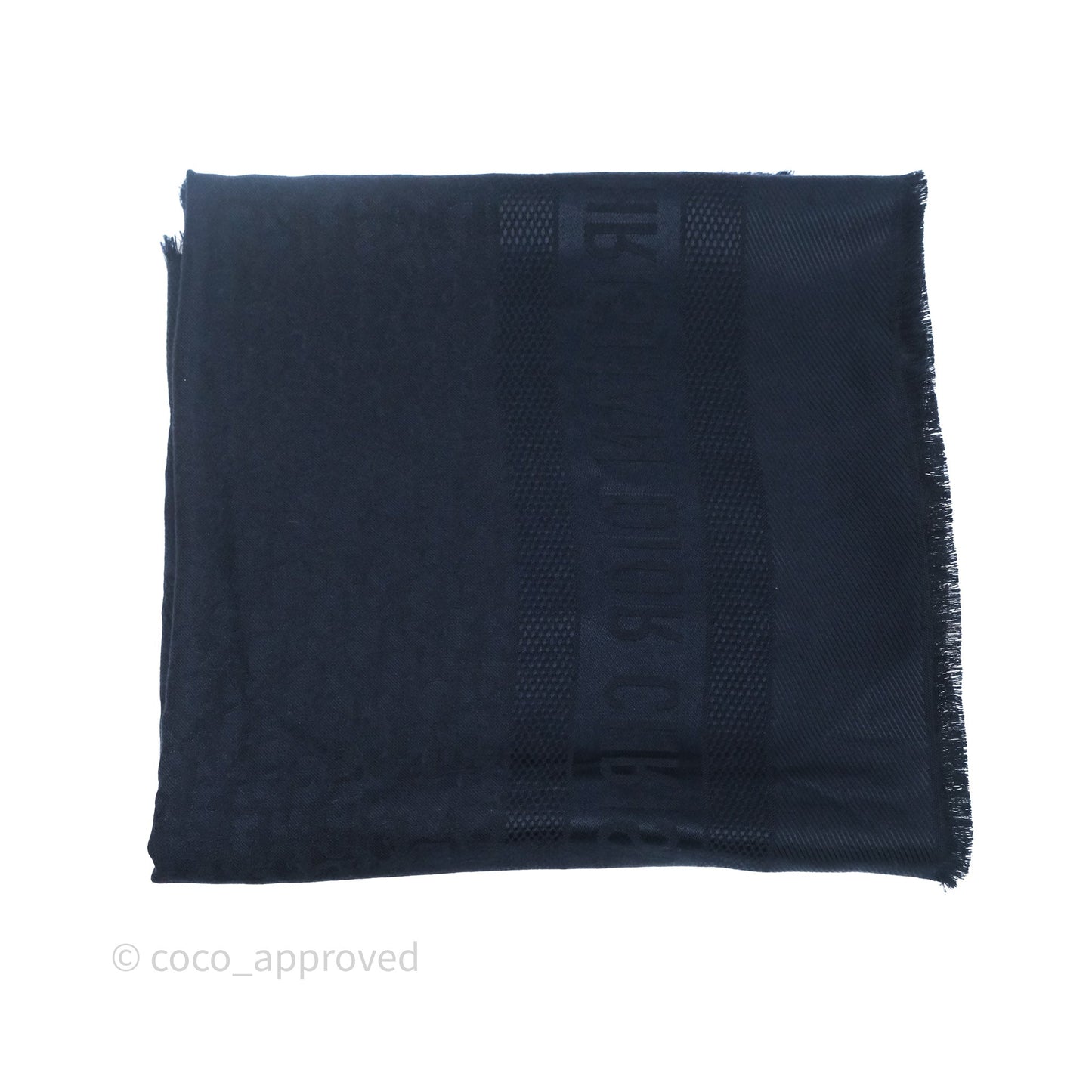 Christian Dior Logo Navy Scarf
