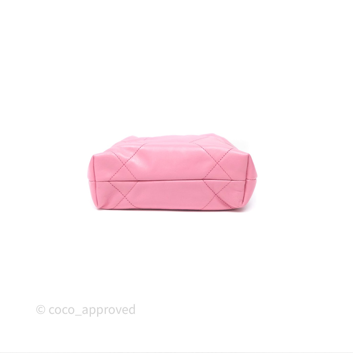 Chanel 22 Mini Bag Pink Crumpled Calfskin Silver Hardware