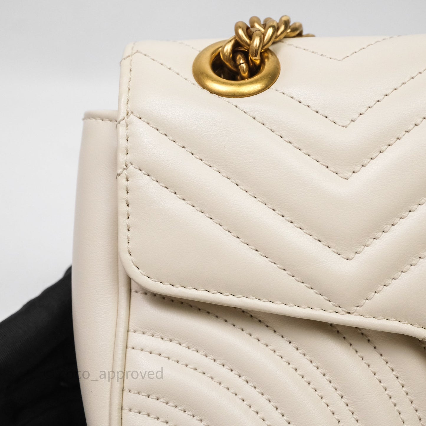 Gucci GG Marmont Matelassé Leather Small Bag White