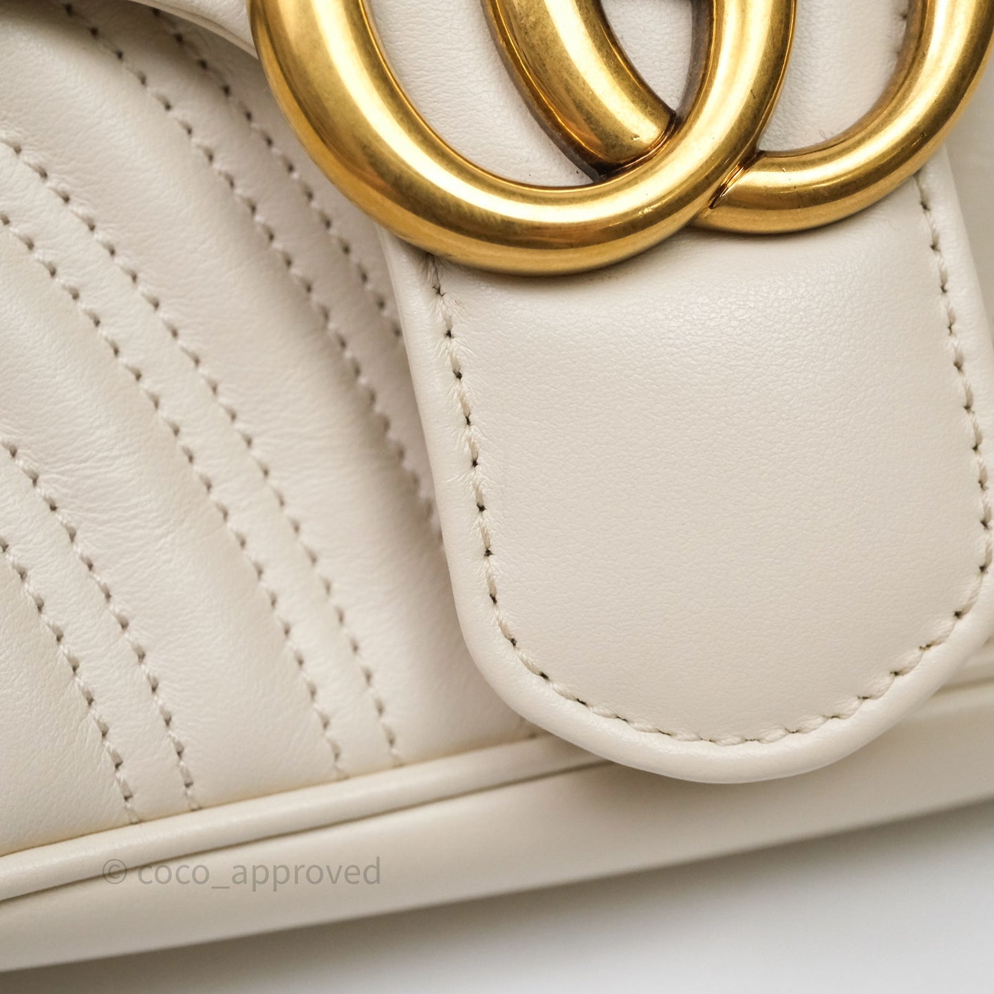 Gucci GG Marmont Matelassé Leather Small Bag White