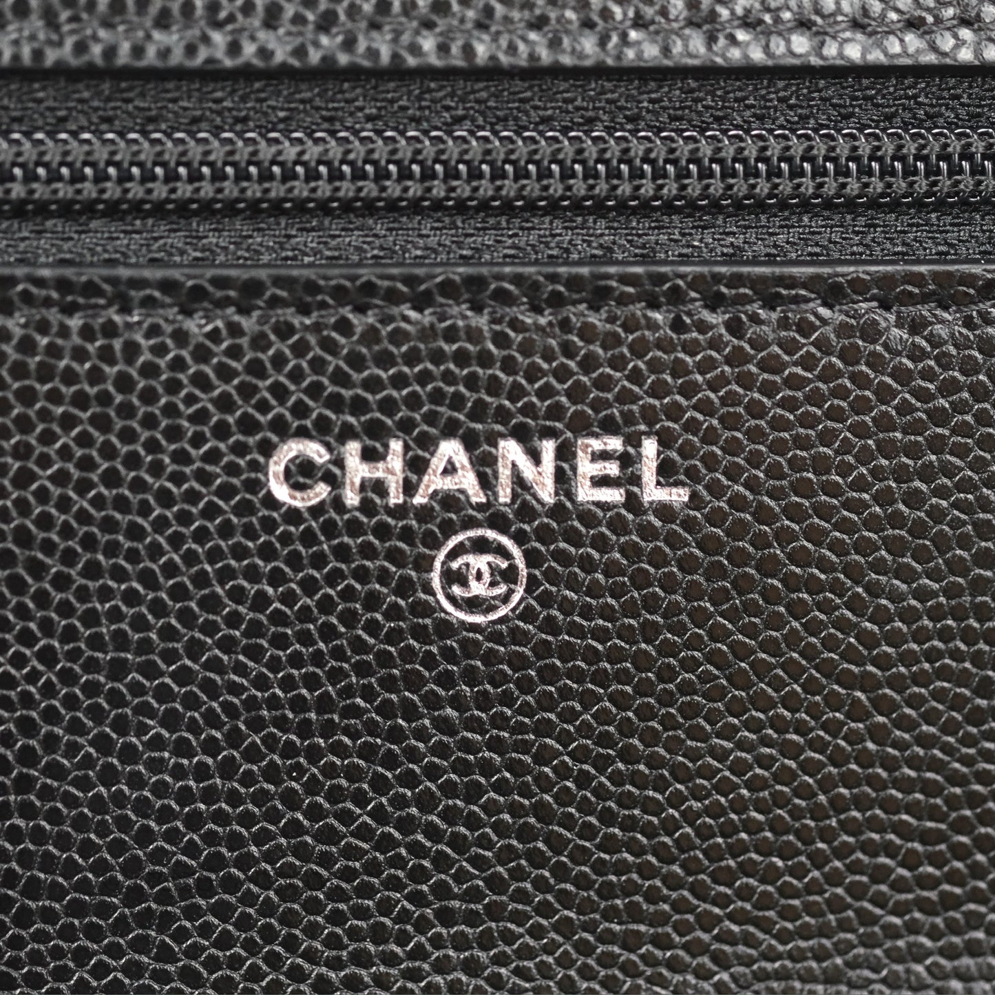 Chanel Quilted So Black Wallet on Chain WOC Caviar Incognito Hardware