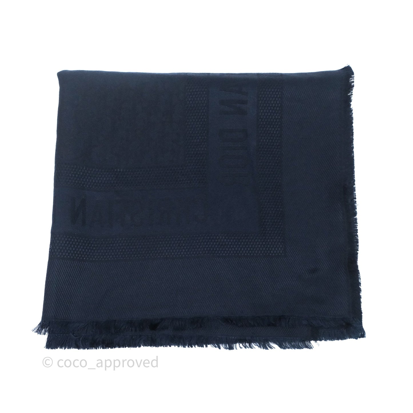 Christian Dior Logo Navy Scarf