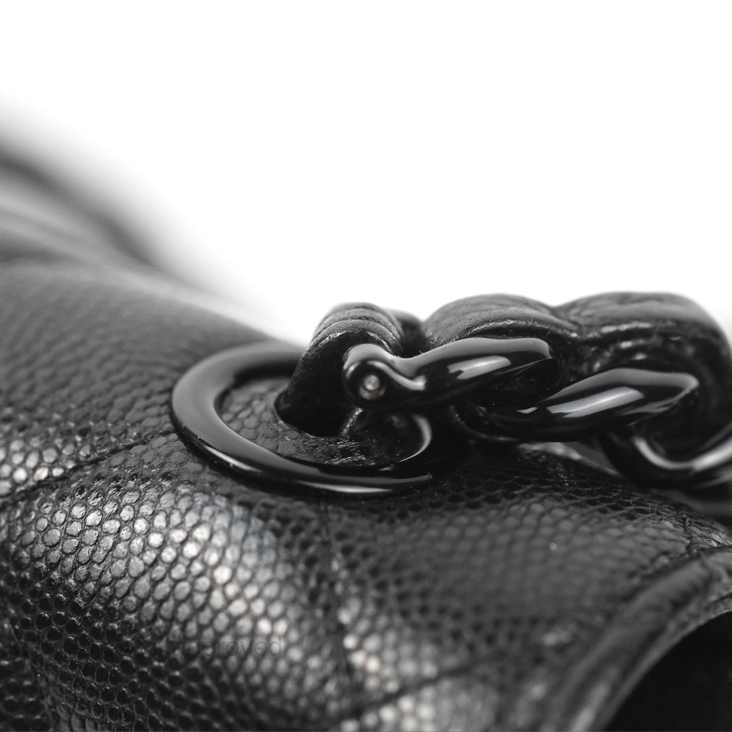 Chanel Quilted So Black Wallet on Chain WOC Caviar Incognito Hardware