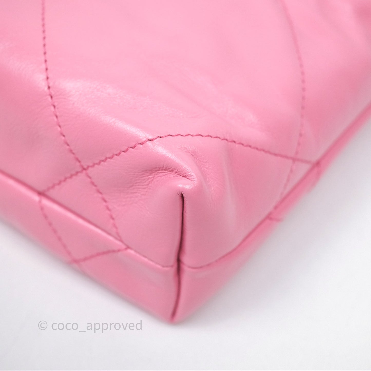 Chanel 22 Mini Bag Pink Crumpled Calfskin Silver Hardware