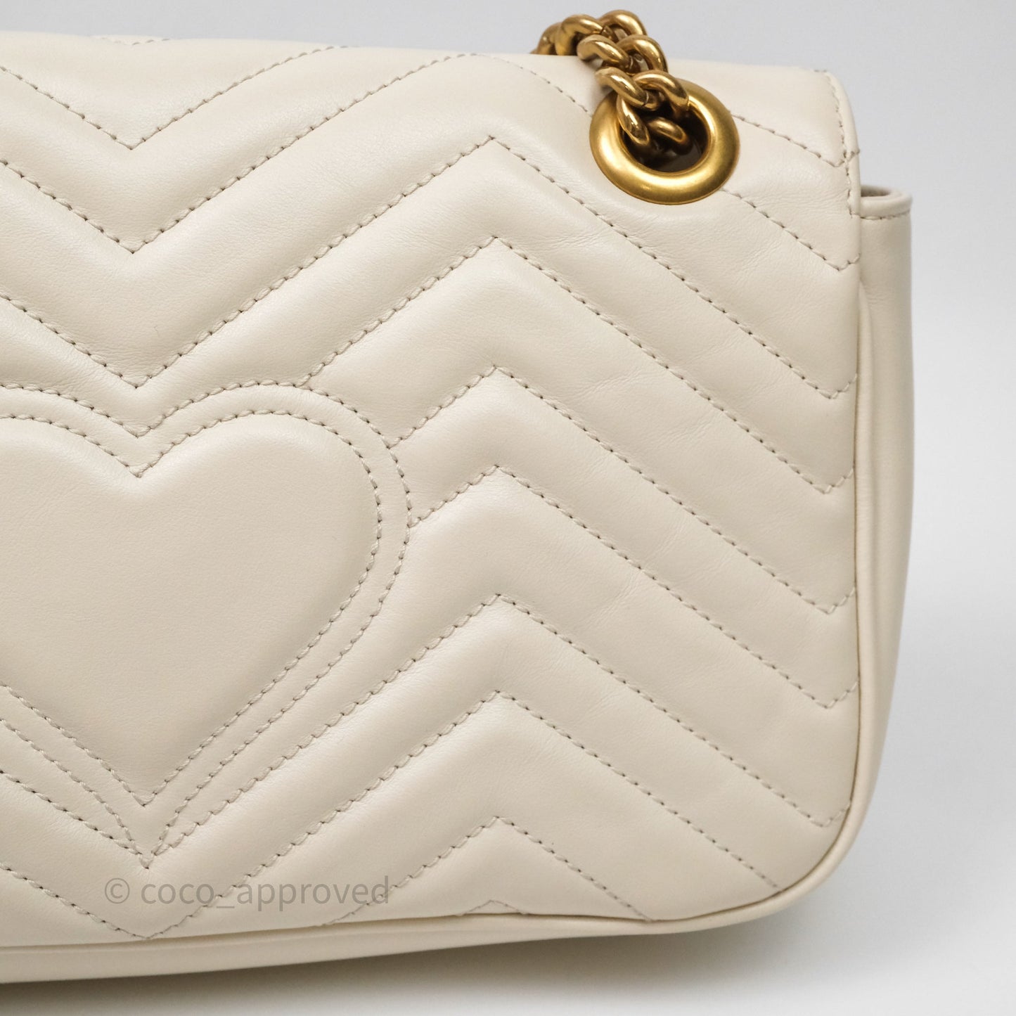 Gucci GG Marmont Matelassé Leather Small Bag White