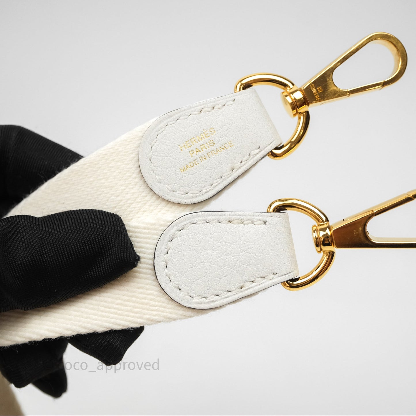 Hermès Mini Evelyne 16 New White 0U Clemence Gold Hardware