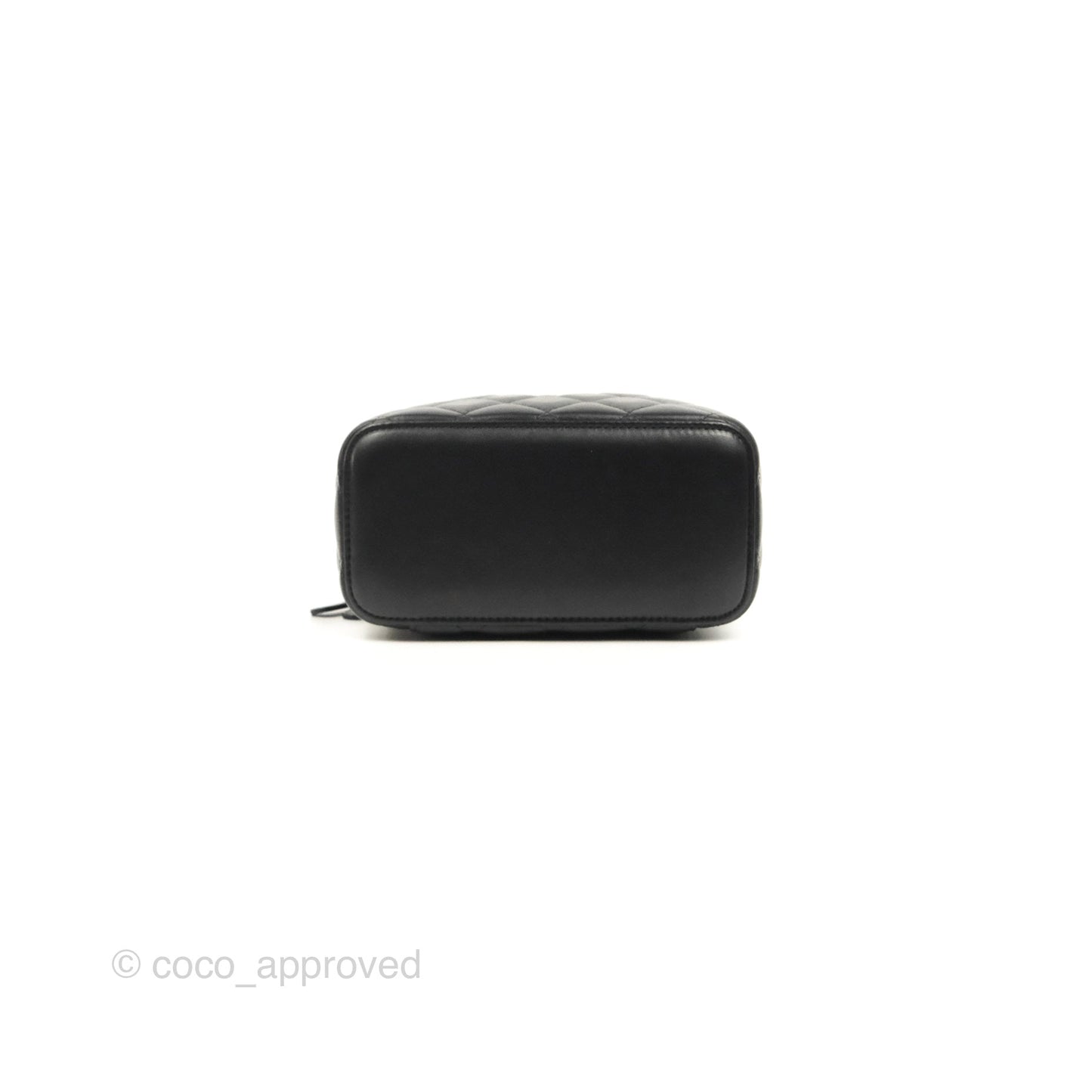 Chanel Vanity Rectangular Black Lambskin Gold Hardware