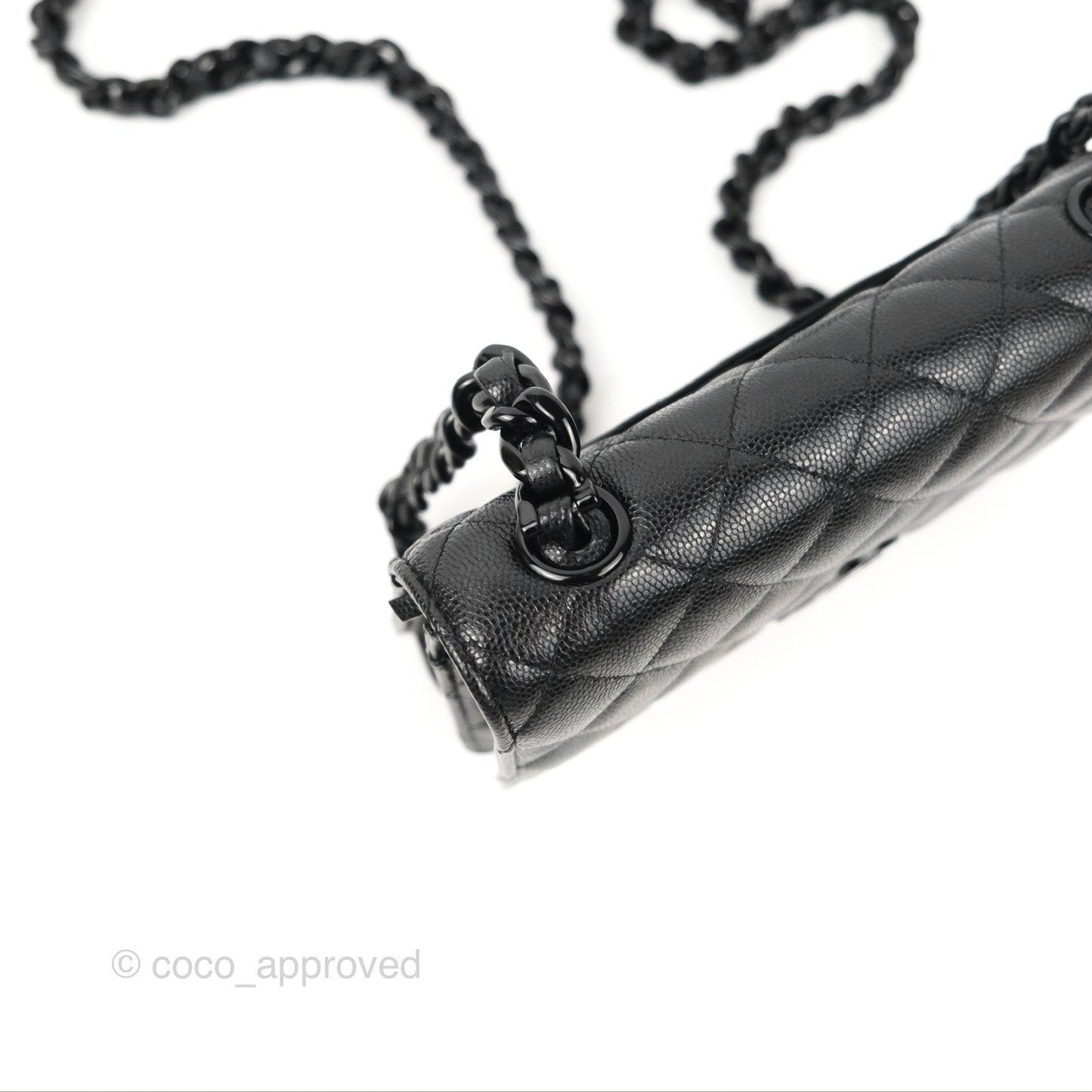Chanel Quilted So Black Wallet on Chain WOC Caviar Incognito Hardware