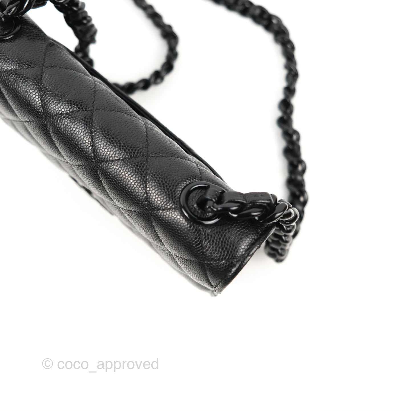 Chanel Quilted So Black Wallet on Chain WOC Caviar Incognito Hardware