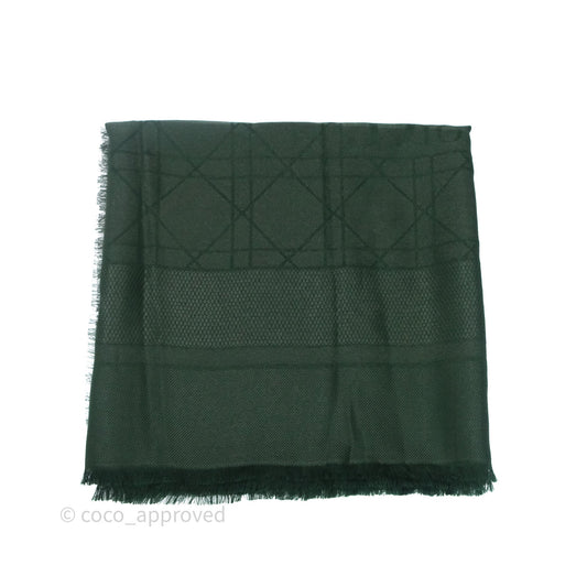 Christian Dior Green Cannage Scarf