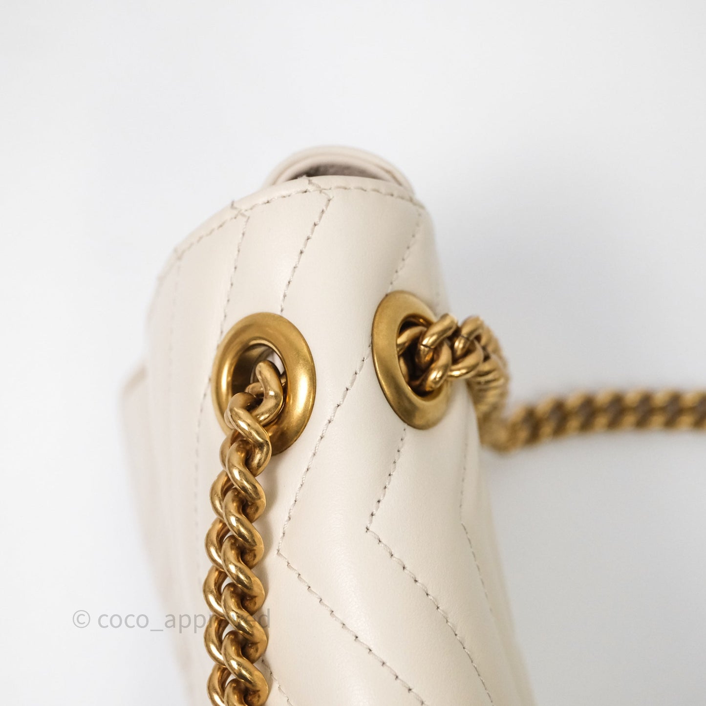 Gucci GG Marmont Matelassé Leather Small Bag White