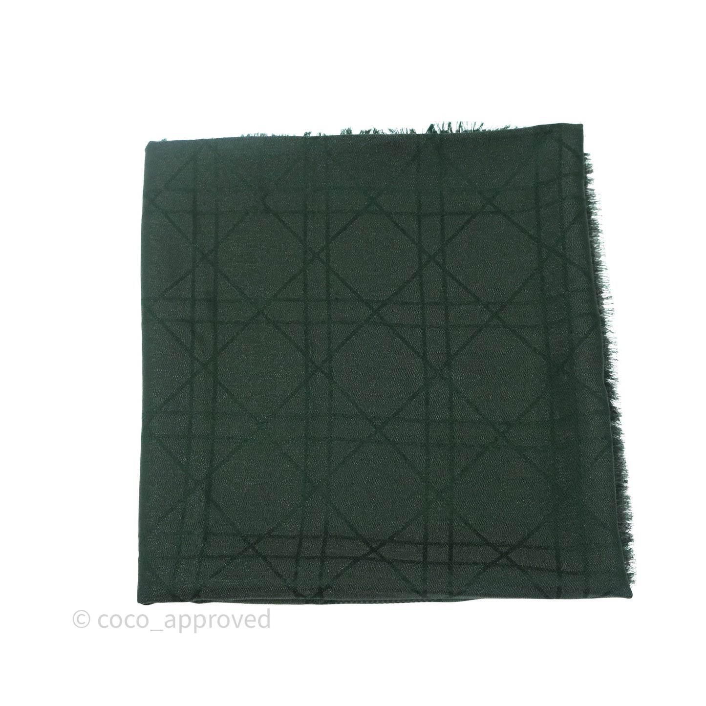 Christian Dior Green Cannage Scarf