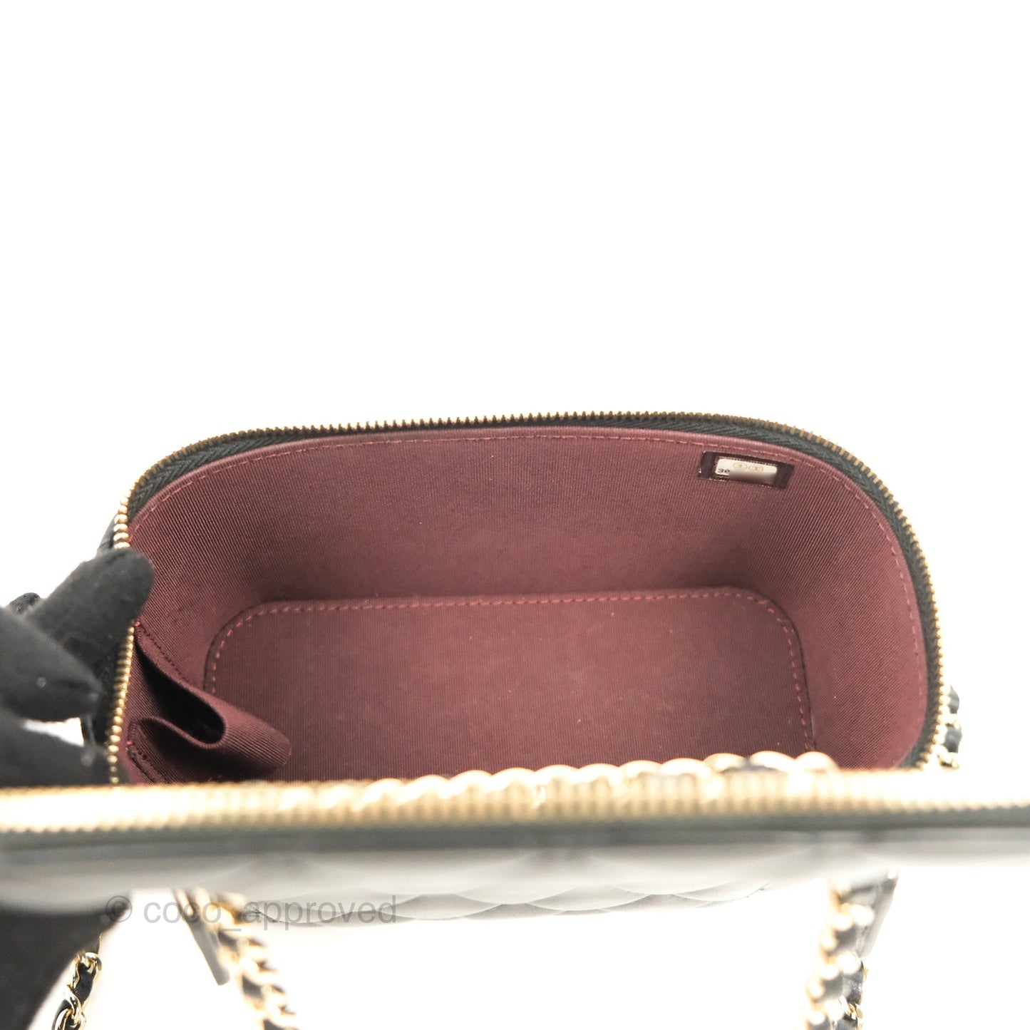 Chanel Vanity Rectangular Black Lambskin Gold Hardware