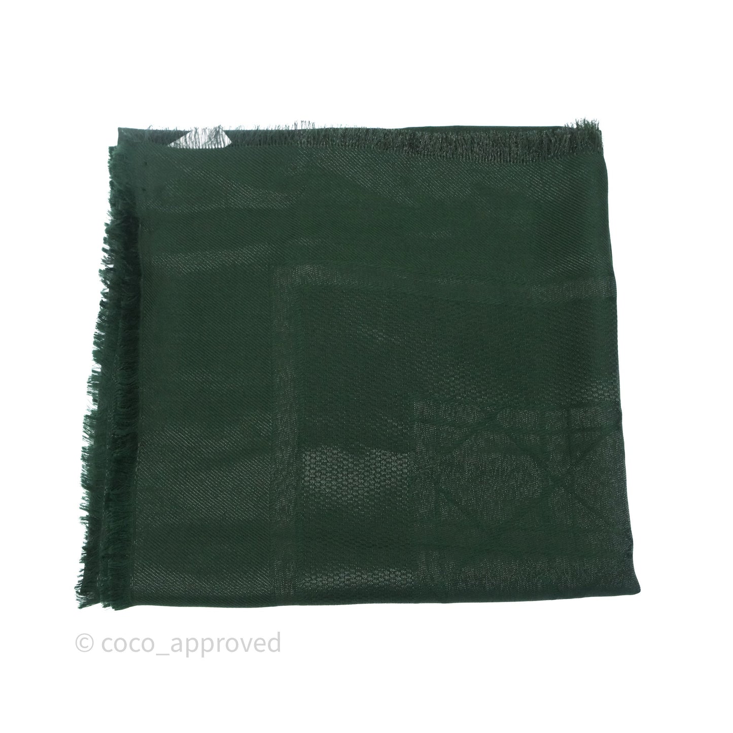 Christian Dior Green Cannage Scarf