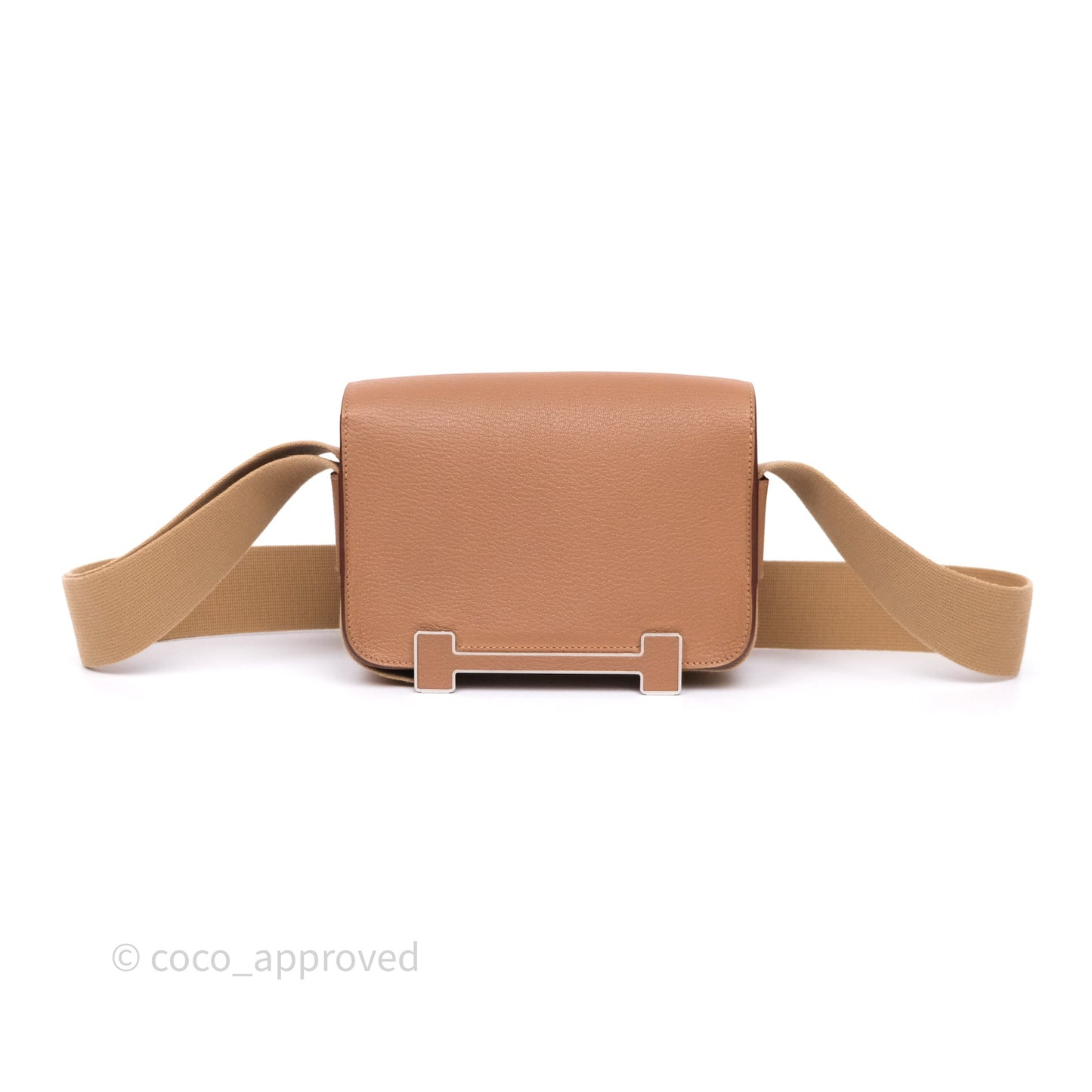 Hermès Geta Bag Quebracho 2J Chevre Mysore/ Chai 0M Sangle Palladium Hardware