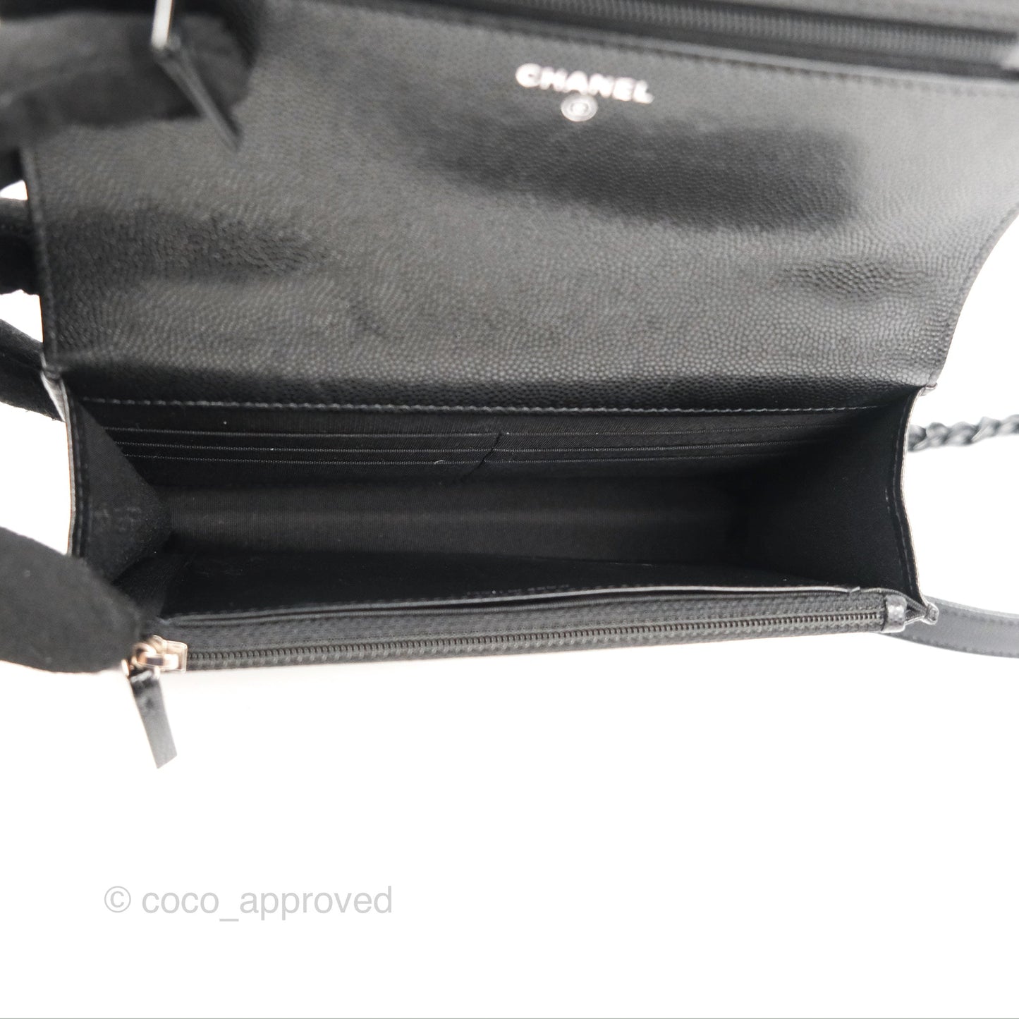 Chanel Quilted So Black Wallet on Chain WOC Caviar Incognito Hardware