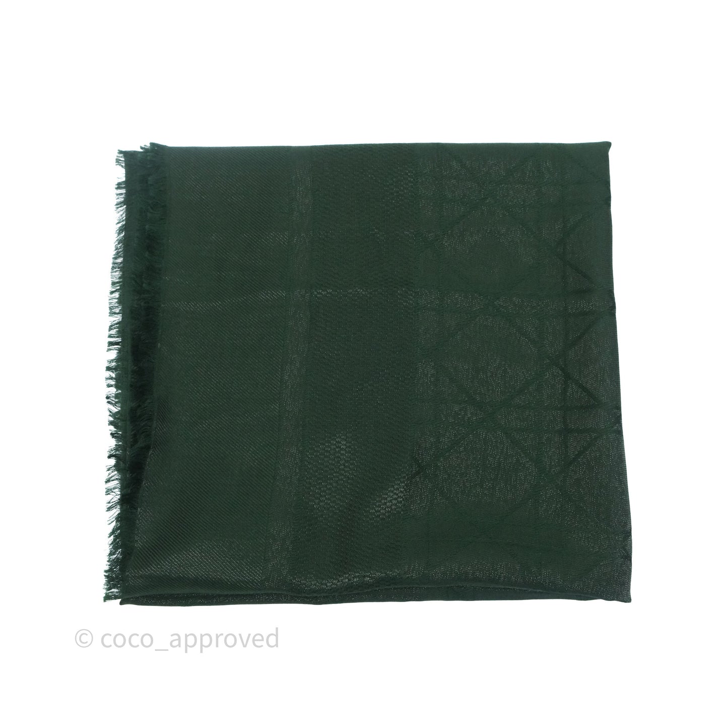 Christian Dior Green Cannage Scarf