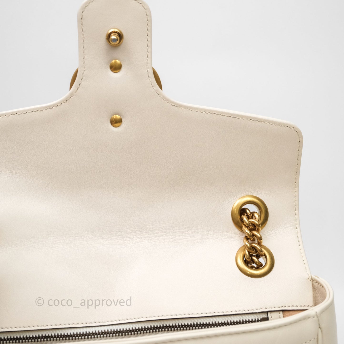 Gucci GG Marmont Matelassé Leather Small Bag White