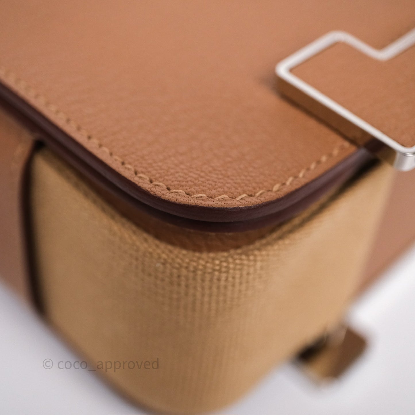 Hermès Geta Bag Quebracho 2J Chevre Mysore/ Chai 0M Sangle Palladium Hardware