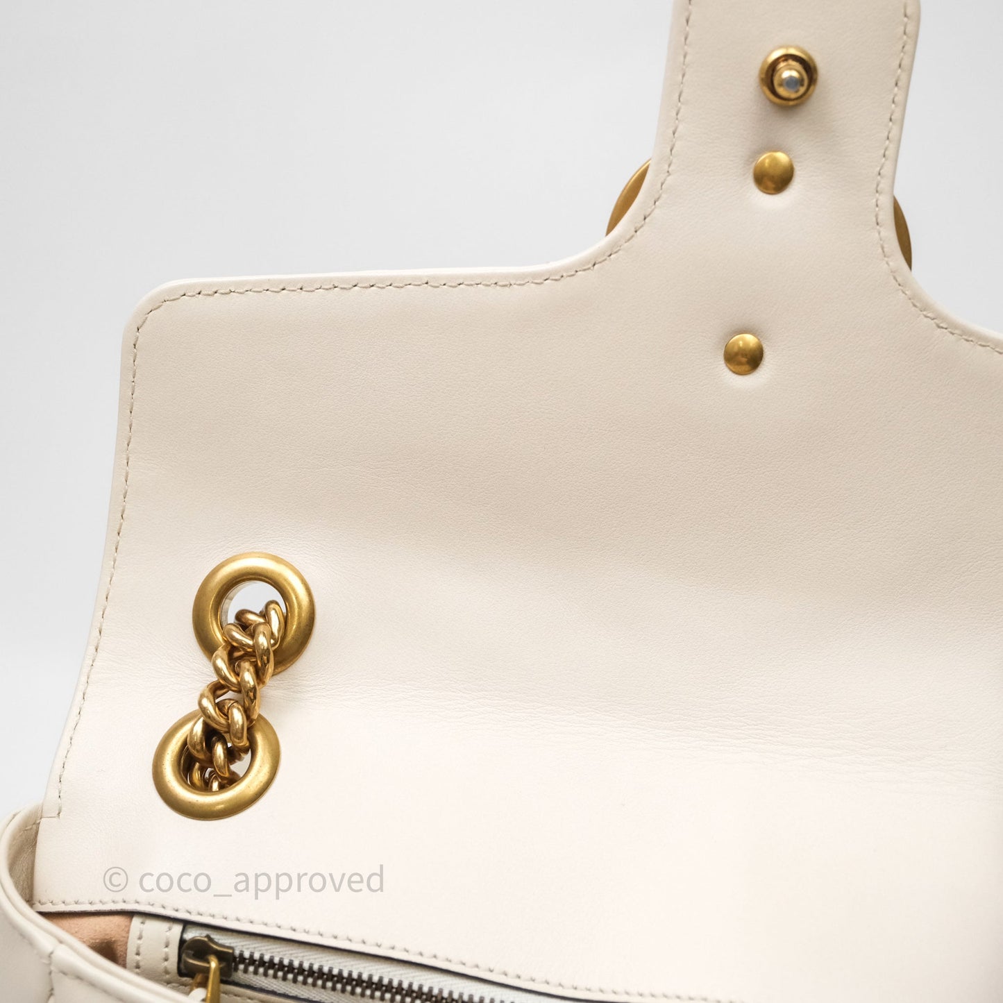 Gucci GG Marmont Matelassé Leather Small Bag White