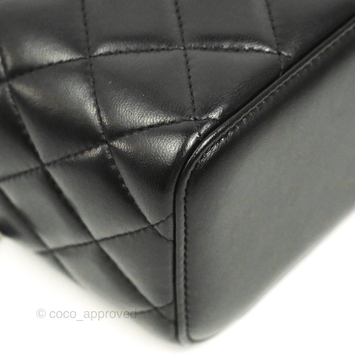 Chanel Vanity Rectangular Black Lambskin Gold Hardware