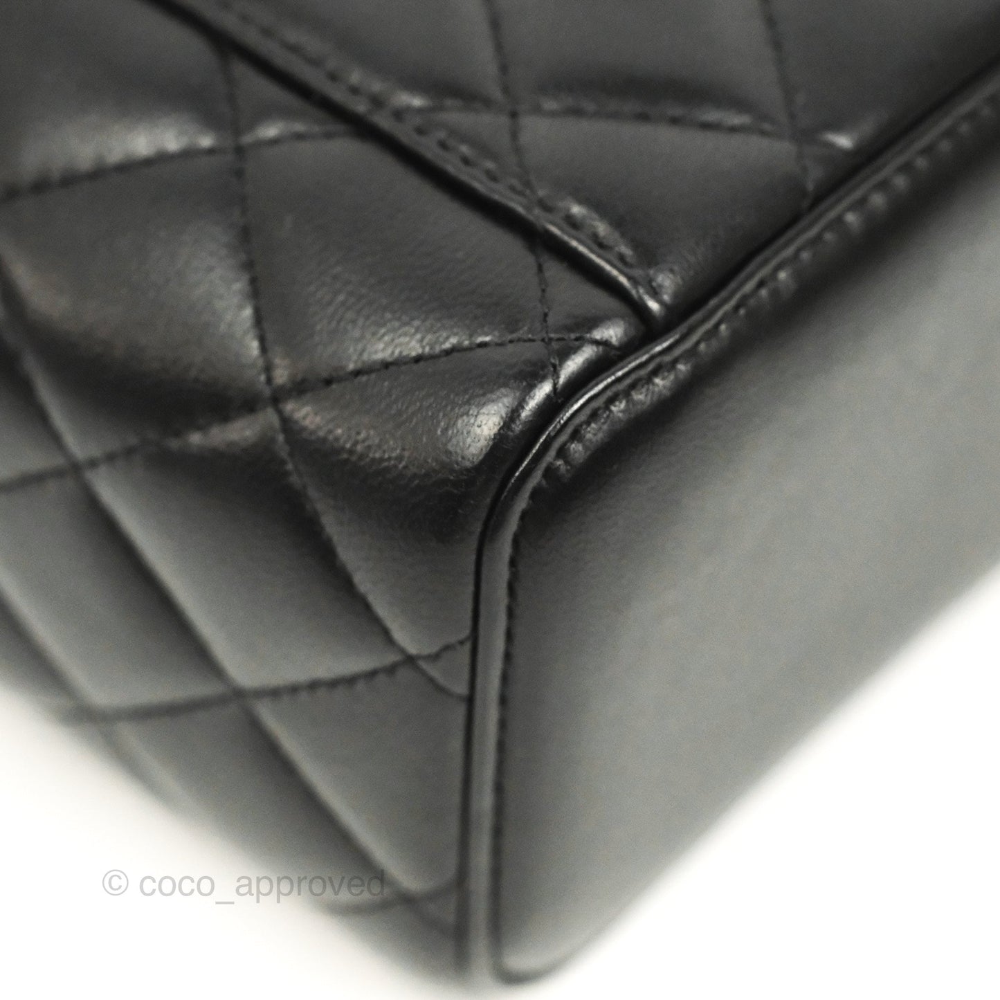 Chanel Vanity Rectangular Black Lambskin Gold Hardware