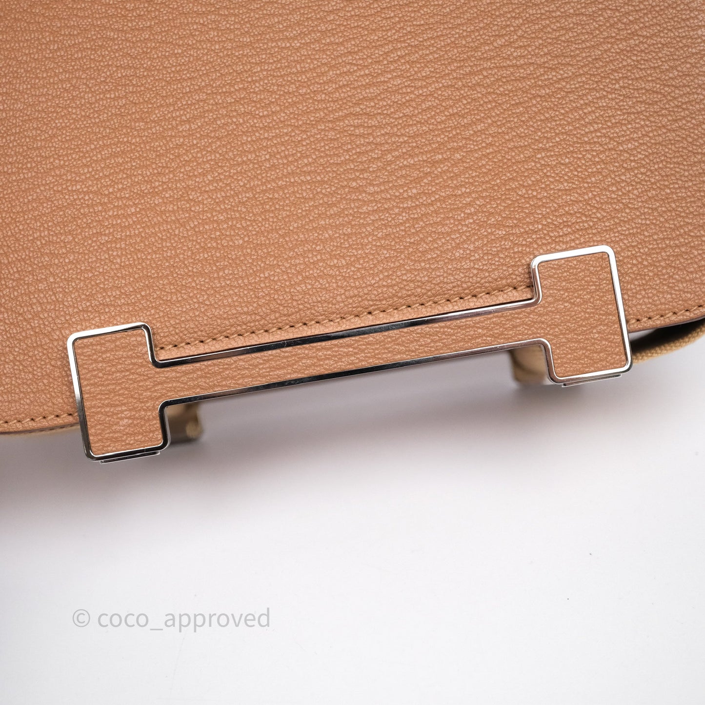Hermès Geta Bag Quebracho 2J Chevre Mysore/ Chai 0M Sangle Palladium Hardware