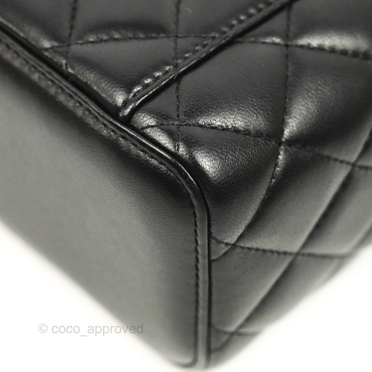 Chanel Vanity Rectangular Black Lambskin Gold Hardware