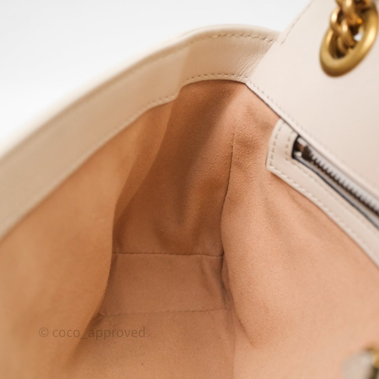 Gucci GG Marmont Matelassé Leather Small Bag White