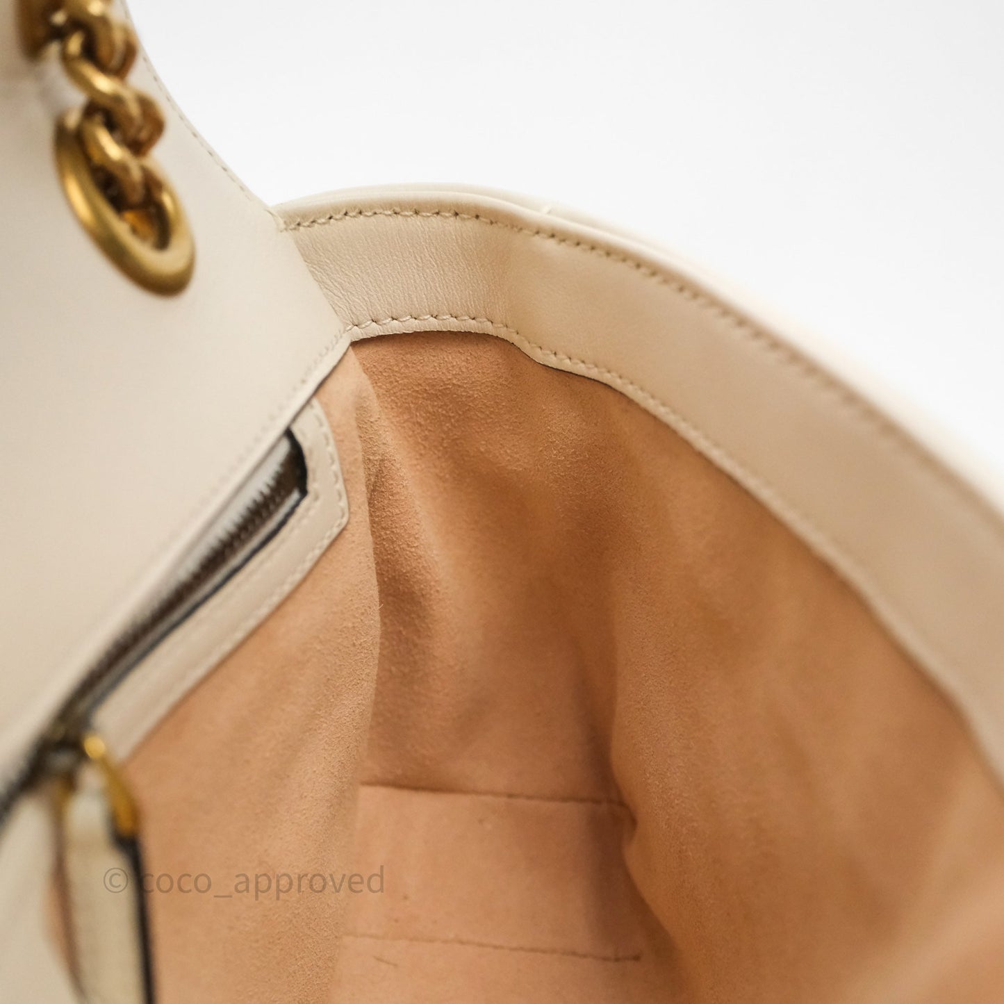Gucci GG Marmont Matelassé Leather Small Bag White