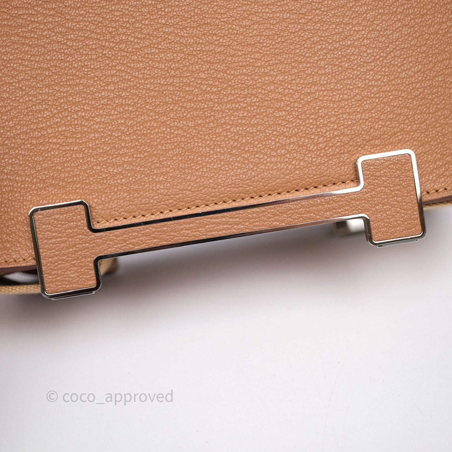 Hermès Geta Bag Quebracho 2J Chevre Mysore/ Chai 0M Sangle Palladium Hardware