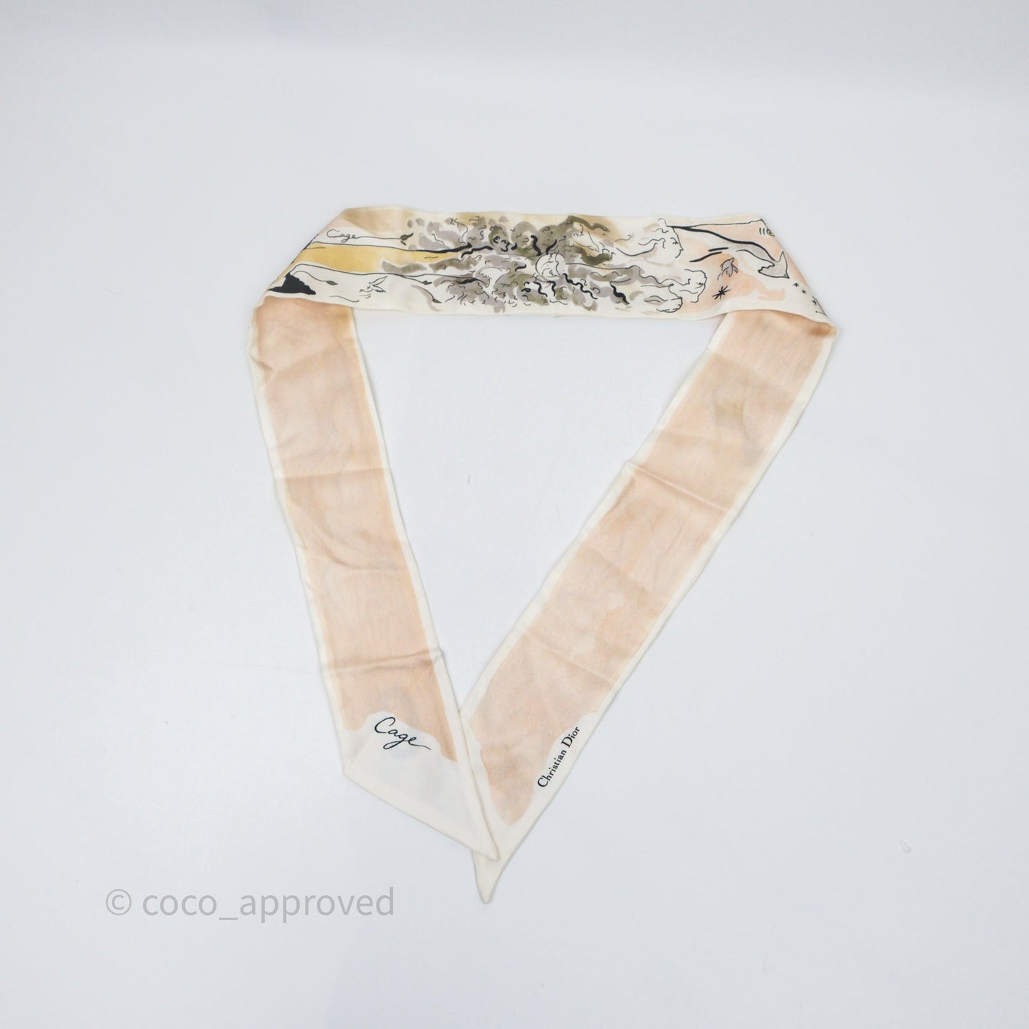 Christian Dior Silk Mitzah ABCDIOR "C" Twilly
