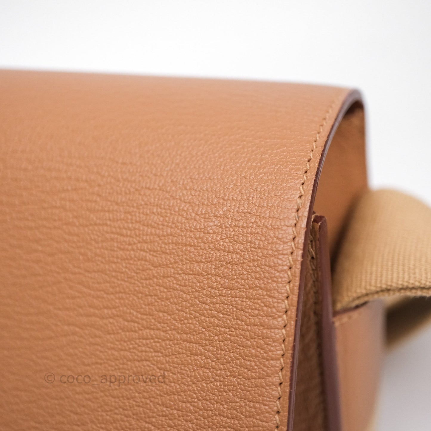 Hermès Geta Bag Quebracho 2J Chevre Mysore/ Chai 0M Sangle Palladium Hardware