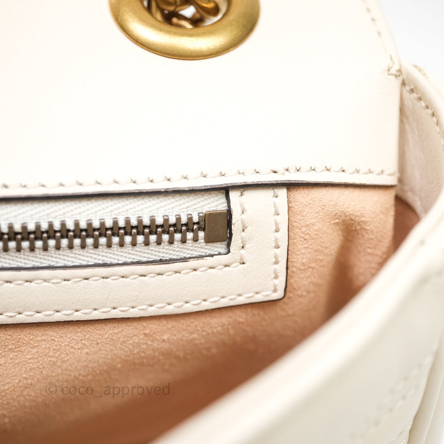 Gucci GG Marmont Matelassé Leather Small Bag White