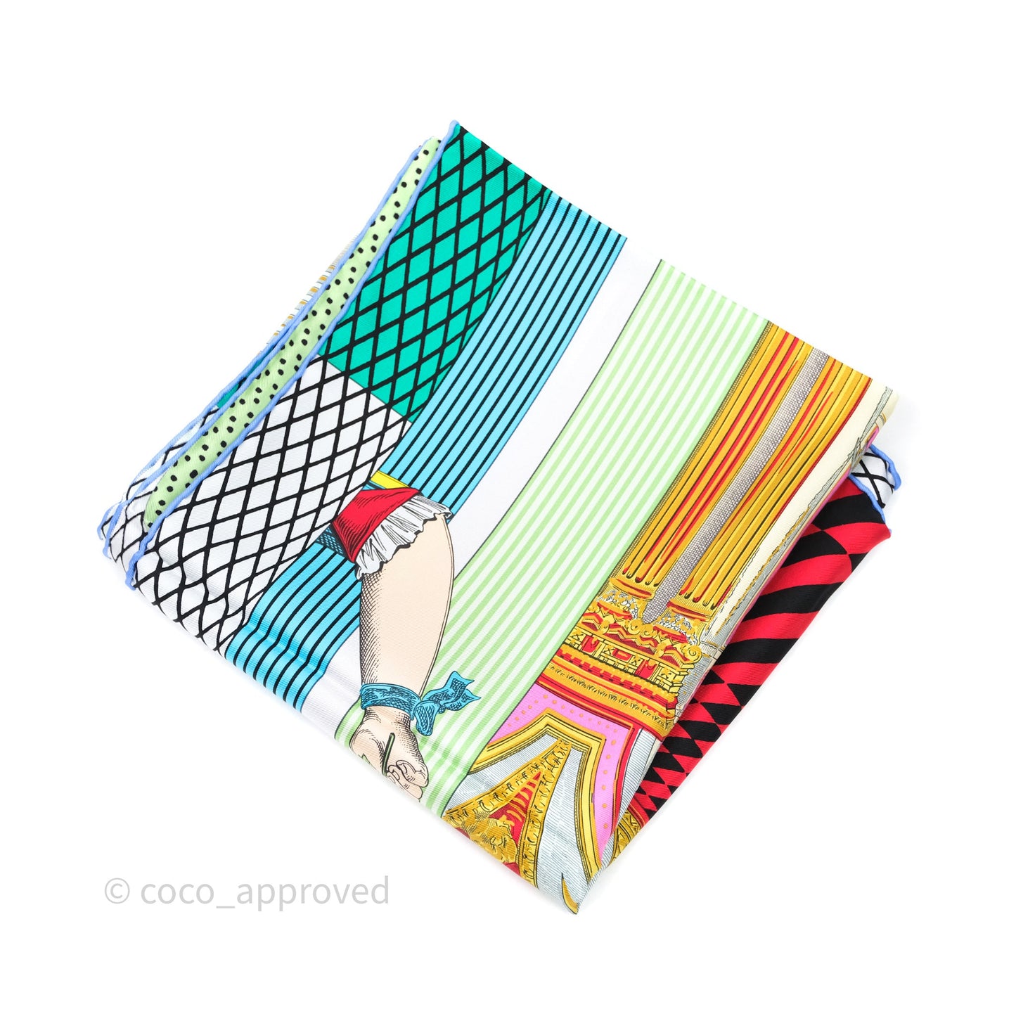 Hermès Grand Theater Nouveau Silk Scarf 90