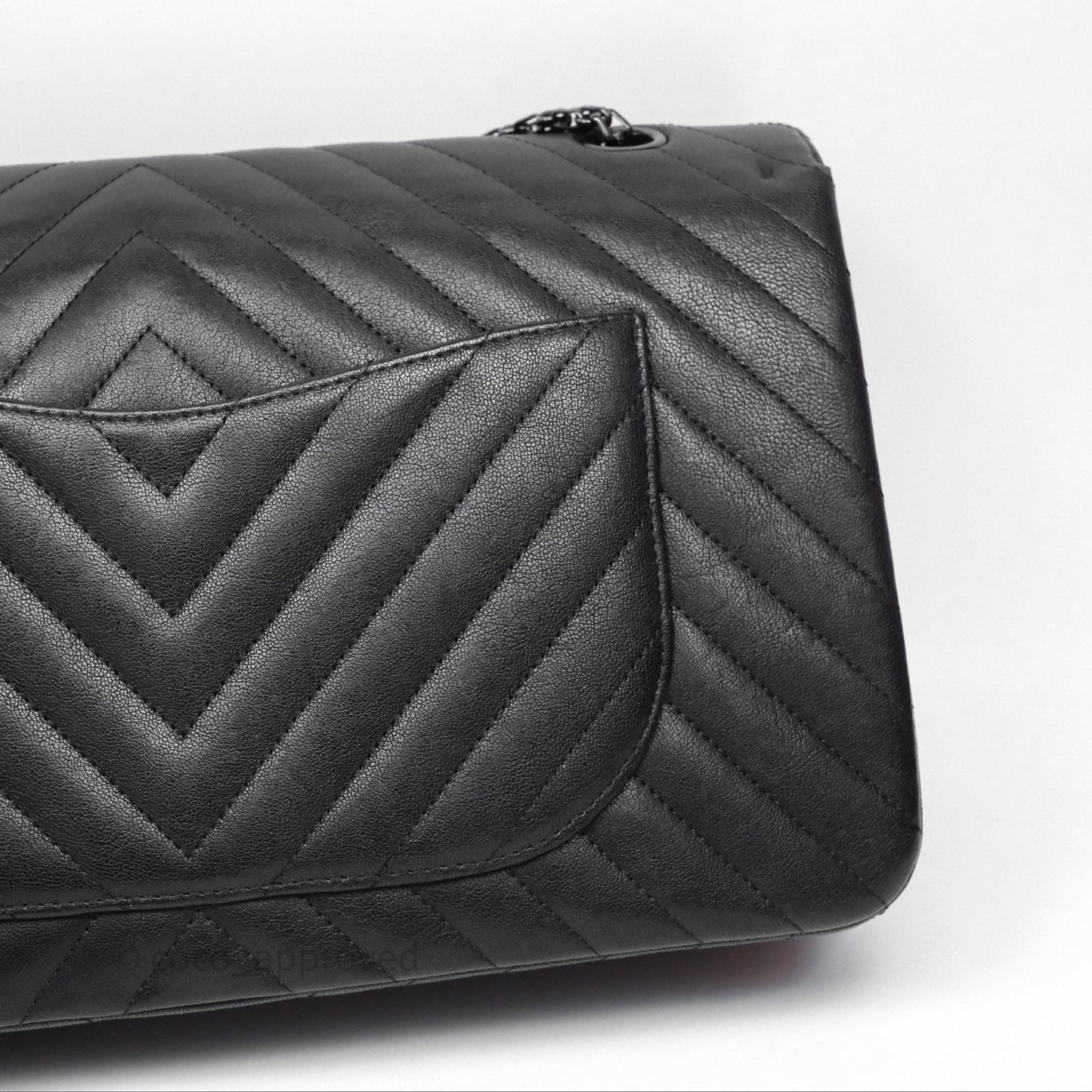 Chanel Reissue 227 Chevron So Black Calfskin