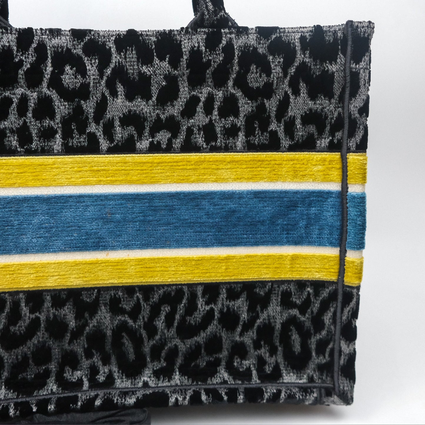 Christian Dior Christian Dior Leopard Velvet Book Tote