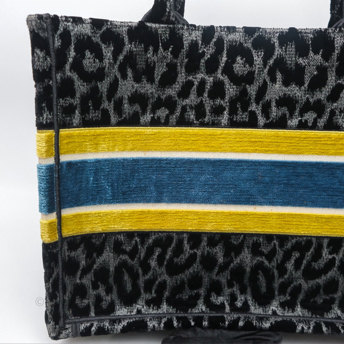 Christian Dior Christian Dior Leopard Velvet Book Tote