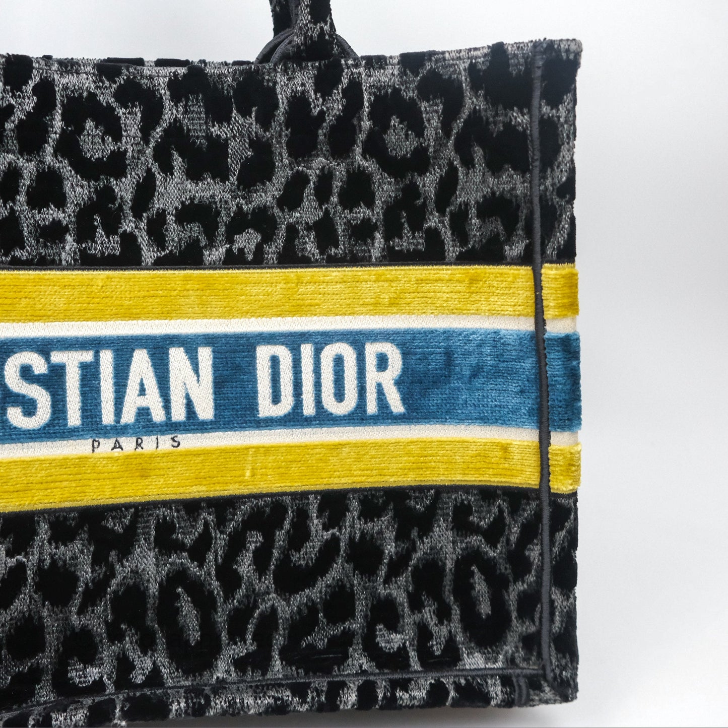 Christian Dior Christian Dior Leopard Velvet Book Tote