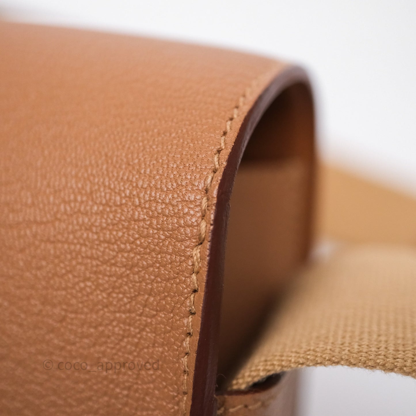 Hermès Geta Bag Quebracho 2J Chevre Mysore/ Chai 0M Sangle Palladium Hardware