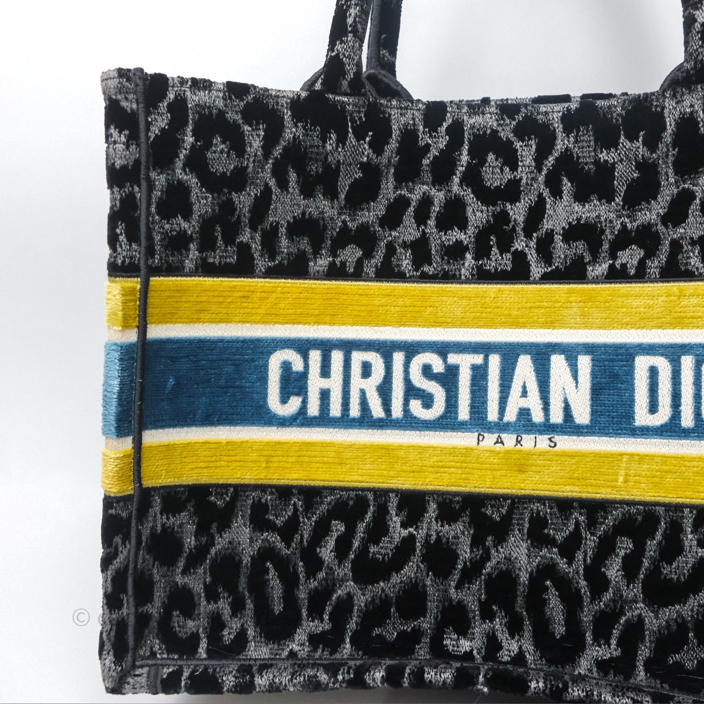 Christian Dior Christian Dior Leopard Velvet Book Tote