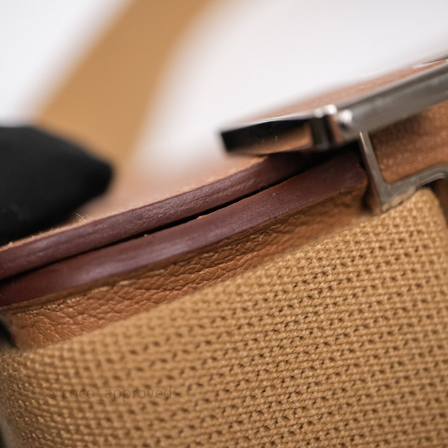 Hermès Geta Bag Quebracho 2J Chevre Mysore/ Chai 0M Sangle Palladium Hardware