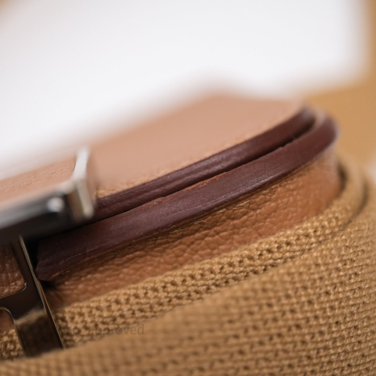 Hermès Geta Bag Quebracho 2J Chevre Mysore/ Chai 0M Sangle Palladium Hardware