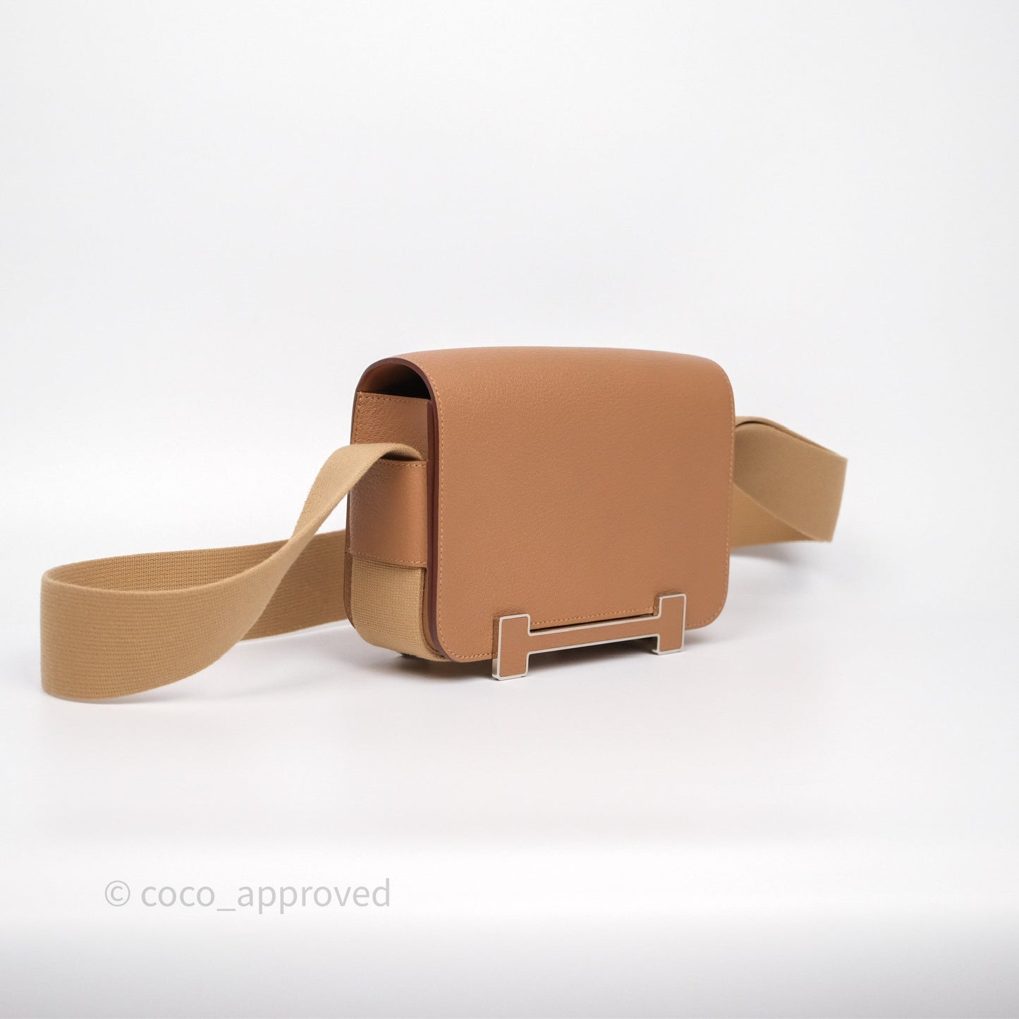 Hermès Geta Bag Quebracho 2J Chevre Mysore/ Chai 0M Sangle Palladium Hardware