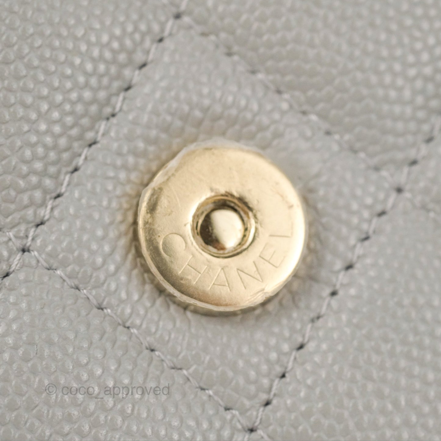 Chanel Quilted Classic WOC Grey Caviar Gold Hardware